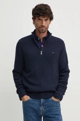 Tommy Hilfiger sweter bawełniany kolor granatowy MW0MW36527