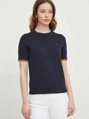 Tommy Hilfiger sweter bawełniany kolor granatowy WW0WW38724