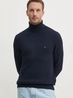 Tommy Hilfiger sweter bawełniany kolor granatowy z golferm MW0MW36526