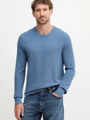 Tommy Hilfiger sweter bawełniany kolor niebieski lekki MW0MW36347