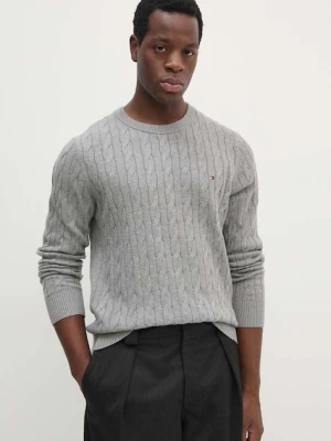 Tommy Hilfiger sweter bawełniany kolor szary lekki