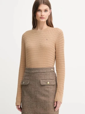 Tommy Hilfiger sweter bawełniany kolor zielony lekki WW0WW44993