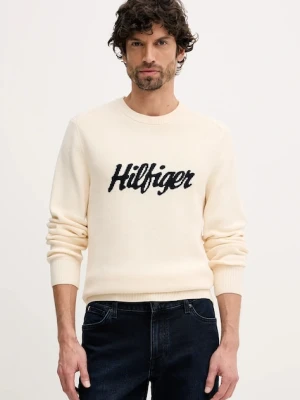 Tommy Hilfiger sweter bawełniany męski kolor beżowy MW0MW41647