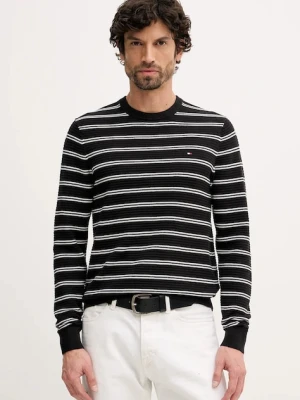 Tommy Hilfiger sweter bawełniany męski kolor czarny lekki MW0MW41643