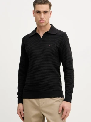 Tommy Hilfiger sweter bawełniany męski kolor czarny lekki MW0MW41644