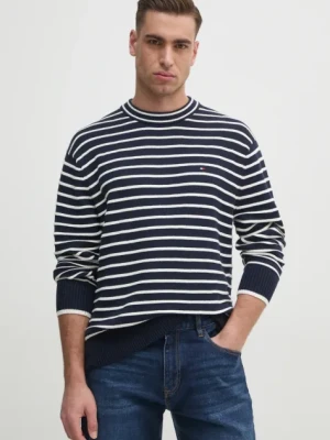 Tommy Hilfiger sweter bawełniany męski kolor granatowy lekki MW0MW38944