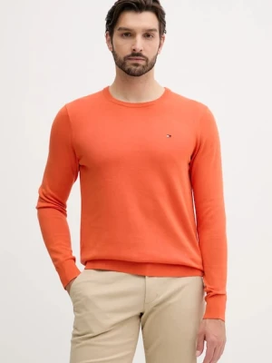 Tommy Hilfiger sweter bawełniany męski kolor pomarańczowy lekki MW0MW39999