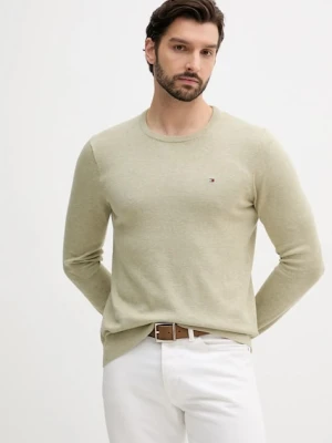 Tommy Hilfiger sweter bawełniany męski kolor zielony lekki MW0MW39999
