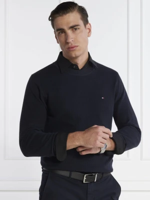 Tommy Hilfiger Sweter CHAIN RIDGE STRUCTURE granatowy