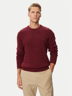 Tommy Hilfiger Sweter Classic MW0MW33132 Bordowy Regular Fit