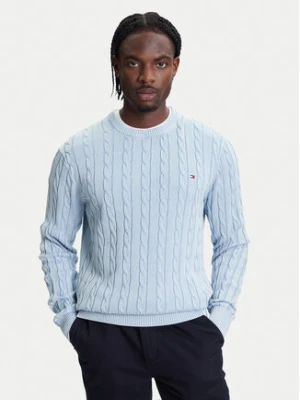 Tommy Hilfiger Sweter Classic MW0MW39524 Błękitny Regular Fit
