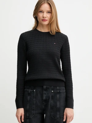 Tommy Hilfiger sweter damski bawełniany czarny