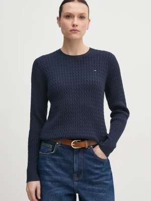 Tommy Hilfiger sweter damski bawełniany granatowy