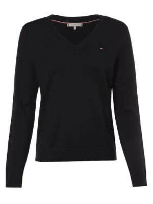 Tommy Hilfiger Sweter damski Kobiety niebieski jednolity,