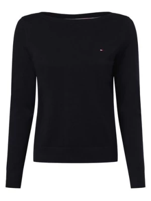Tommy Hilfiger Sweter damski Kobiety niebieski jednolity,