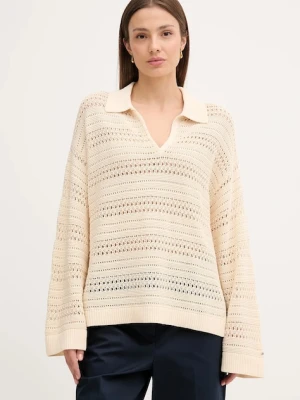 Tommy Hilfiger sweter damski kolor beżowy lekki WW0WW46524