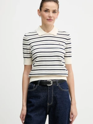 Tommy Hilfiger sweter damski kolor beżowy WW0WW47622