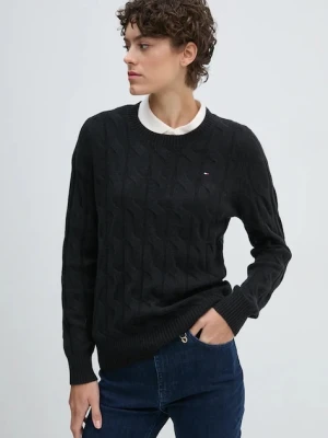 Tommy Hilfiger sweter damski kolor czarny lekki WW0WW43586