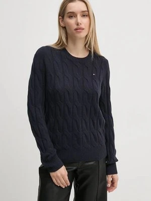 Tommy Hilfiger sweter damski kolor granatowy lekki WW0WW43586