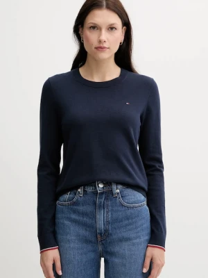 Tommy Hilfiger sweter damski kolor granatowy lekki WW0WW44984