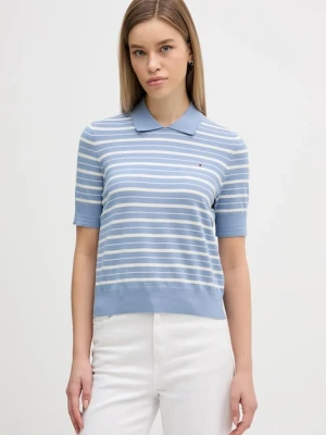 Tommy Hilfiger sweter damski kolor niebieski WW0WW47622