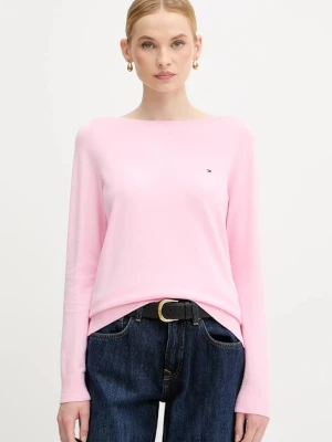 Tommy Hilfiger sweter damski kolor różowy lekki WW0WW40099