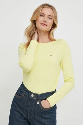 Tommy Hilfiger sweter damski kolor żółty lekki WW0WW40099