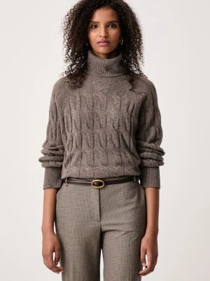 Tommy Hilfiger sweter damski wełniany brązowy