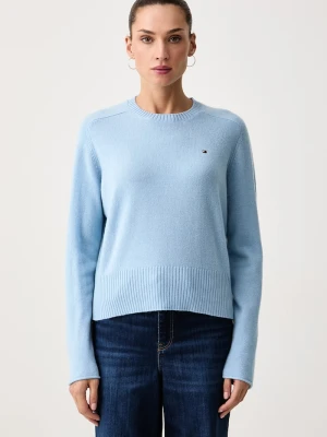Tommy Hilfiger sweter damski wełniany niebieski