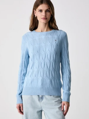 Tommy Hilfiger sweter damski wełniany niebieski