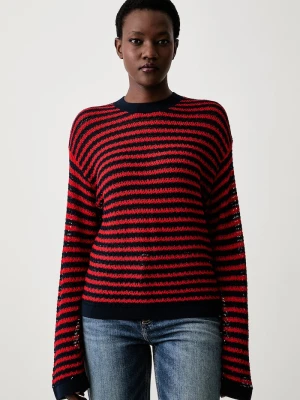Tommy Hilfiger sweter damski z bawełną czerwony