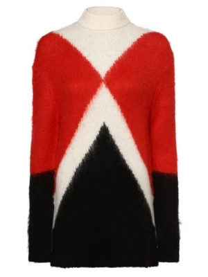 Tommy Hilfiger Sweter damski z dodatkiem alpaki Kobiety czerwony|czarny|biały wzorzysty,