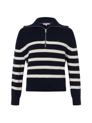 Tommy Hilfiger Sweter damski z dzianiny Kobiety Bawełna niebieski w paski,