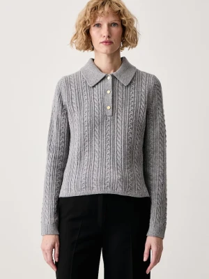 Tommy Hilfiger sweter damski z wełną szary