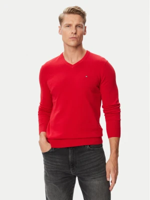 Tommy Hilfiger Sweter Essential MW0MW14745 Czerwony Regular Fit