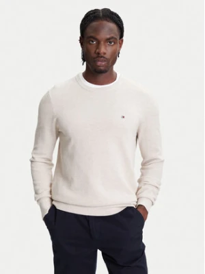 Tommy Hilfiger Sweter Essential MW0MW36347 Beżowy Regular Fit