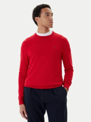 Tommy Hilfiger Sweter Essential Ssnl MW0MW39999 Czerwony Regular Fit