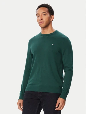 Tommy Hilfiger Sweter Essential Ssnl MW0MW39999 Zielony Regular Fit