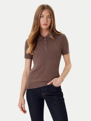 Tommy Hilfiger Sweter Fine WW0WW41474 Brązowy Regular Fit