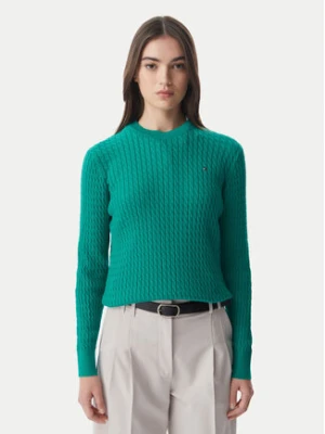 Tommy Hilfiger Sweter Fine WW0WW44993 Zielony Regular Fit