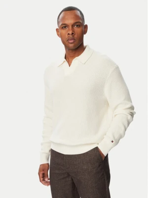Tommy Hilfiger Sweter Fisherman MW0MW42804 Kremowy Regular Fit
