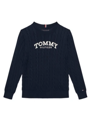 Tommy Hilfiger Sweter Graphic KB0KB10347 D Granatowy Regular Fit