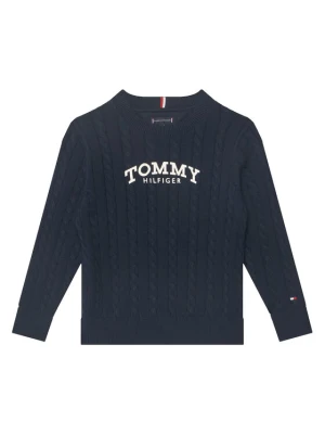 Tommy Hilfiger Sweter Graphic KB0KB10347 M Różowy Regular Fit Granatowy