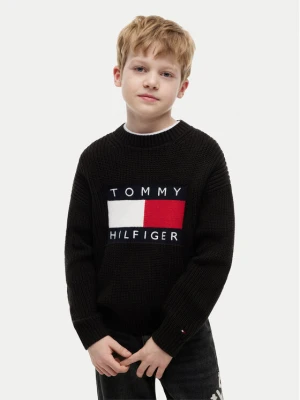 Tommy Hilfiger Sweter Heritage KB0KB10071 Czarny Regular Fit