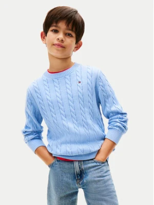 Tommy Hilfiger Sweter KB0KB09753 Błękitny Regular Fit