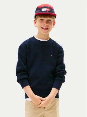 Tommy Hilfiger Sweter KB0KB09756 Granatowy Regular Fit