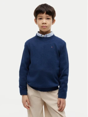 Tommy Hilfiger Sweter KB0KB10307 Granatowy Regular Fit