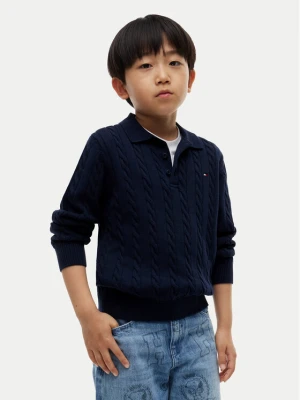 Tommy Hilfiger Sweter KB0KB10624 Granatowy Regular Fit