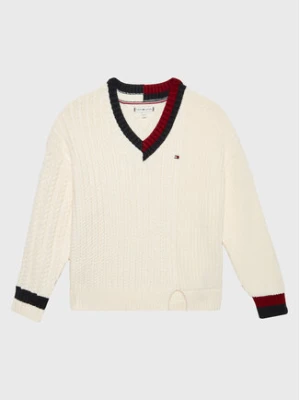 Tommy Hilfiger Sweter KG0KG06903 Écru Oversize