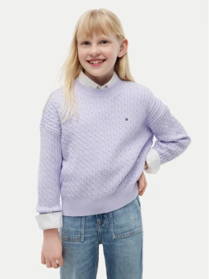 Tommy Hilfiger Sweter KG0KG08848 Fioletowy jasny Regular Fit